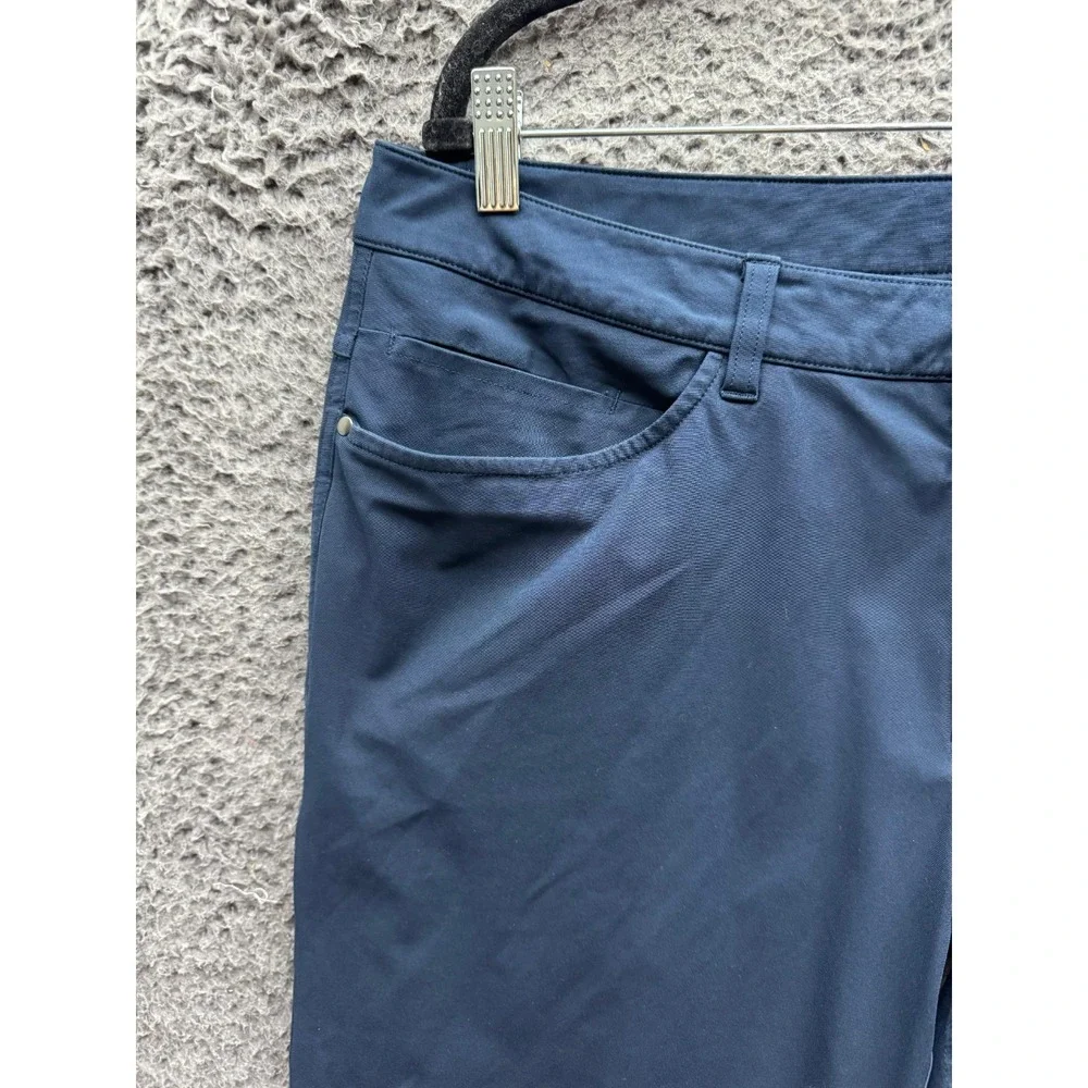 Lululemon Slim Fit Warpstreme ABC Chino Pants Trousers True Navy Mens Size 36